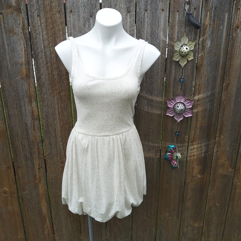Cream bubble mini dress